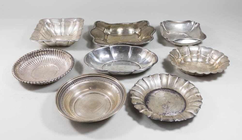 Lot of 8 Sterling Silver Trays & Bowls (1 of 9)