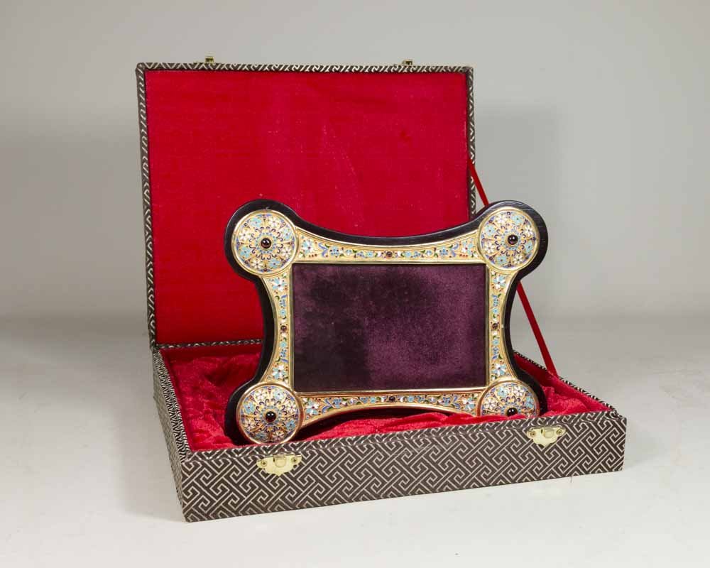 Russian Silver Enameled Picture Frame (1 of 5)