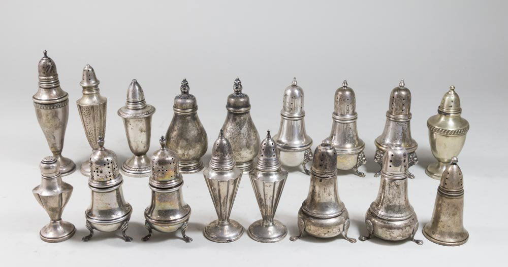 Lot of Sterling Silver Salt & Pepper Shakers (1 of 6)