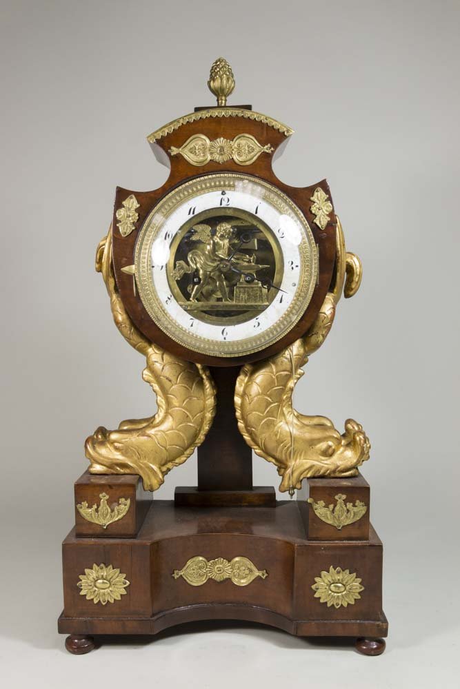 19th Century Wood Mantle Automaton Clock (1 of 6)