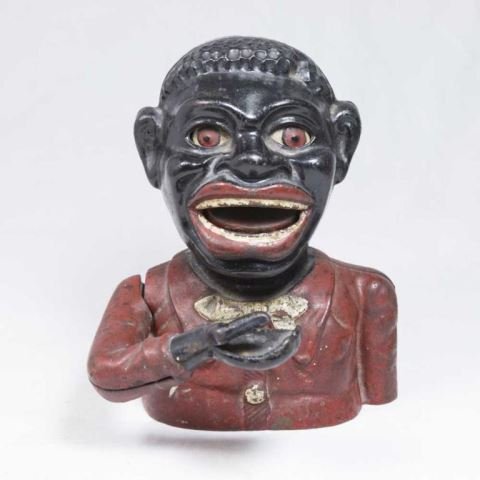 Antique Cast Iron "Jolly N..." Bank (1 of 3)