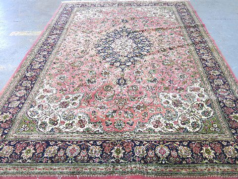 Handmade Tabriz Rug with Rose Background (1 of 6)