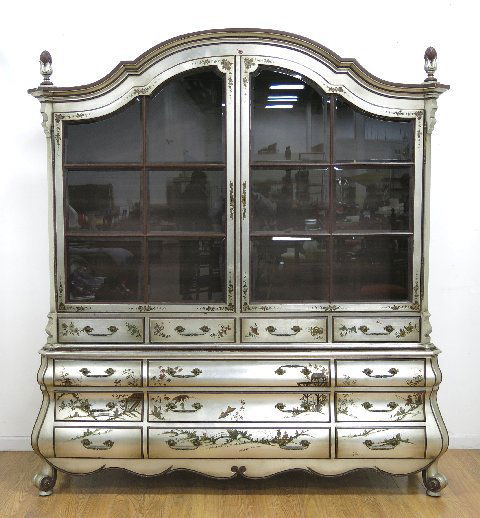 Rococo Style Chinoiserie Decorated Breakfront (1 of 4)