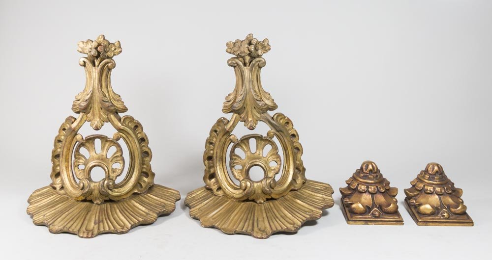 Two Pair of Gilt and Plaster Wall Brackets (1 of 2)