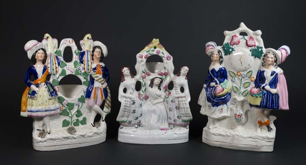 3 Staffordshire Clock Figures (1 of 6)