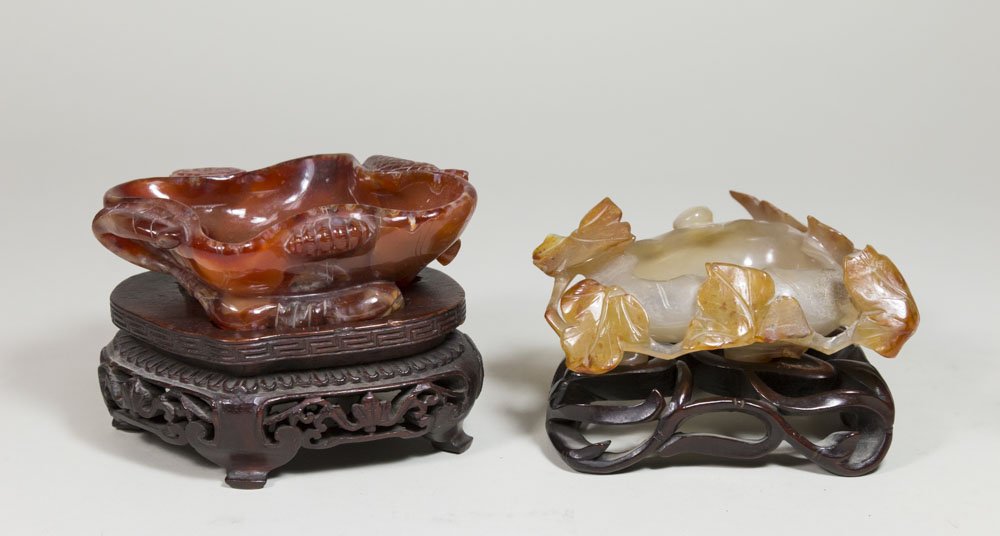 2 Chinese Carved Agate Censers (1 of 5)