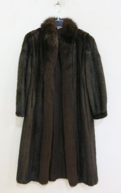 Fox Trimmed Mink Semi-Sweep Coat (1 of 1)