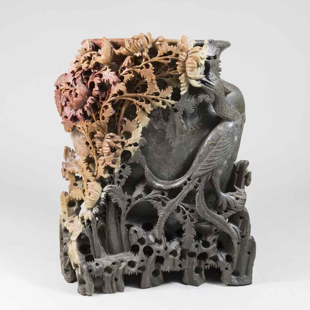 Carved Soapstone Vase (1 of 4)