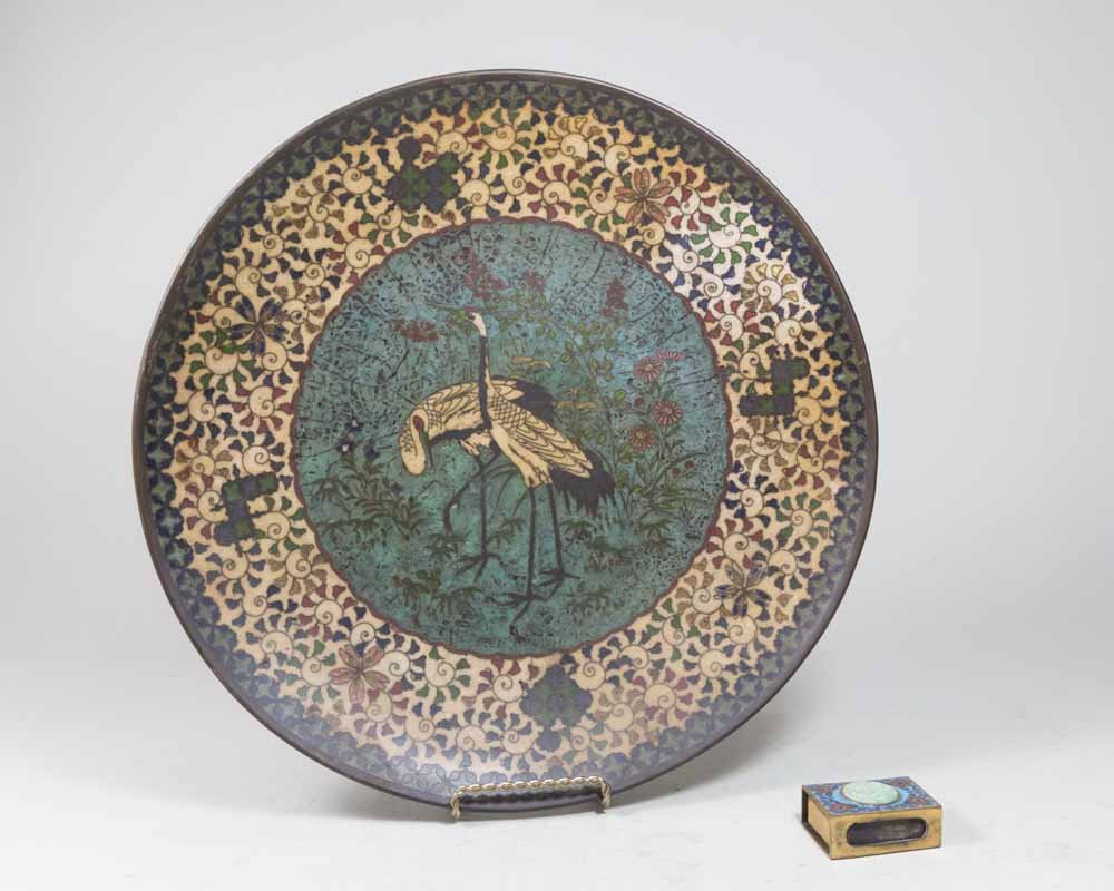 19th Century Cloisonne Plate and Match Safe (1 of 6)
