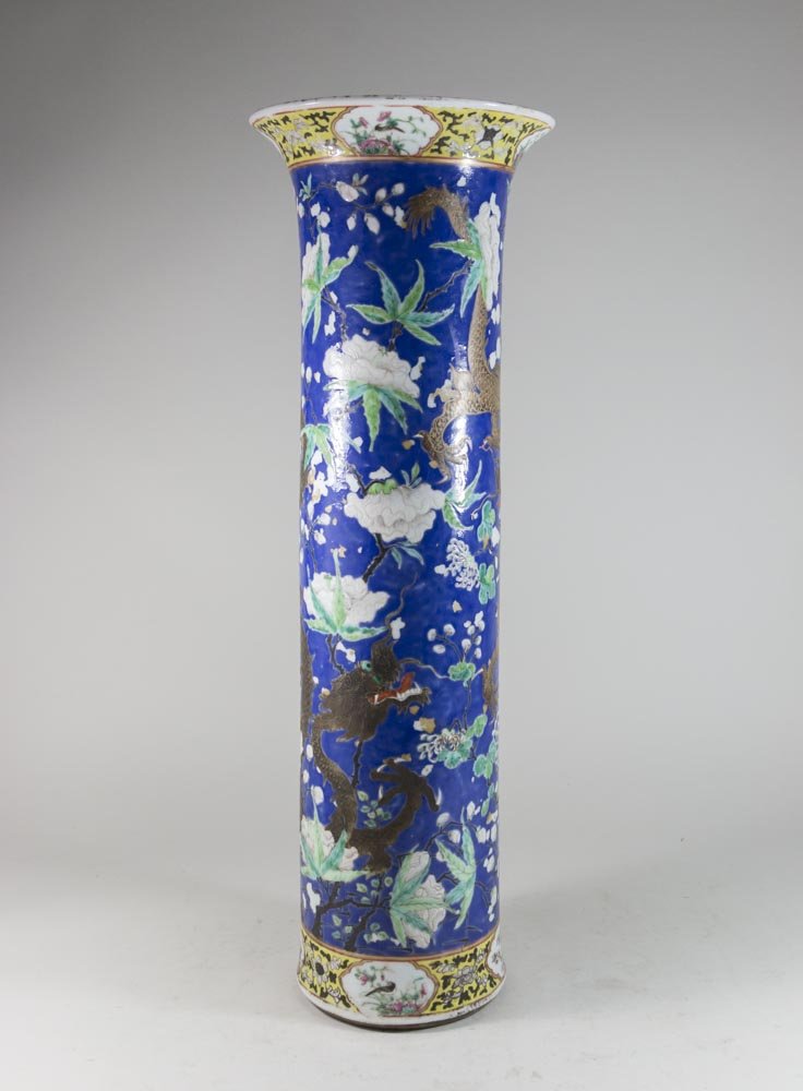 Chinese Porcelain Cylindrical Vases (1 of 7)
