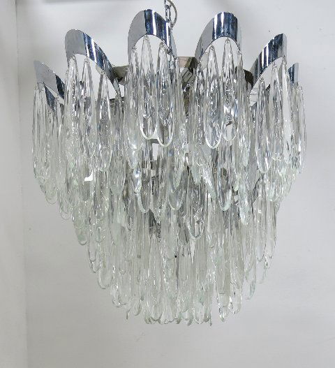 Scolari Chrome and Glass Chandelier (1 of 2)