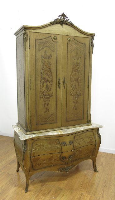 Chinoiserie Decorated Silvered Cabinet Chest (1 of 8)