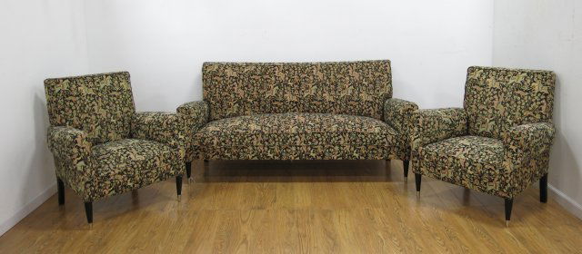 50s Black Painted & Aluminum 3 Piece Suite (1 of 4)