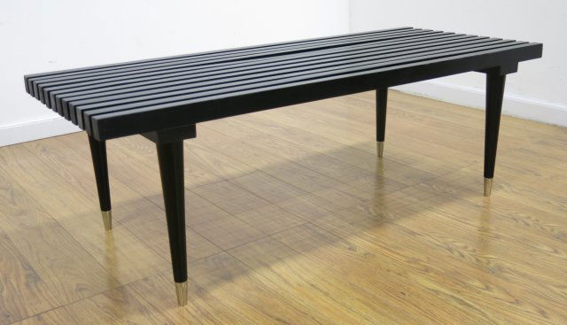Herman Miller Style Black Painted Bench (1 of 3)