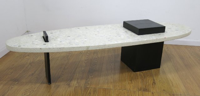 Harvey Probber Ebonized Terrazo Top Coffee Table (1 of 3)