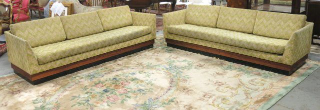 Pair Milo Baughman Walnut Sofas (1 of 7)