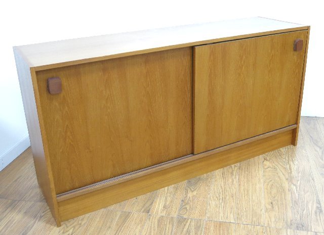 Danish Modern Teak Cabinet with Sliding Doors (1 of 4)