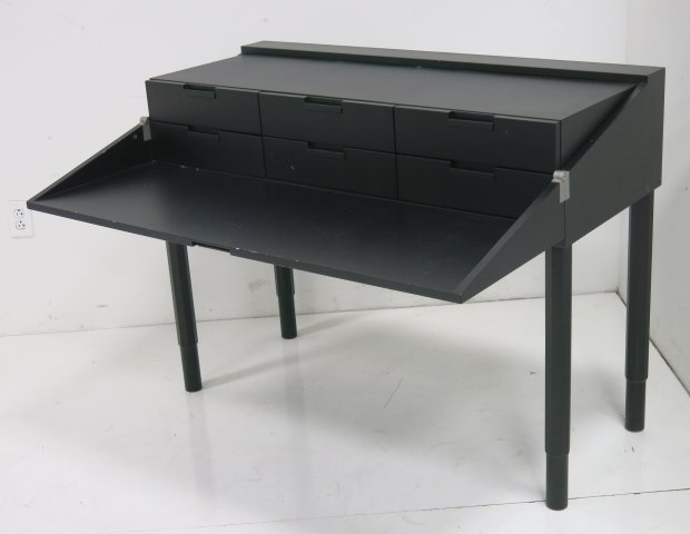 Italian Black Lacquer Folding Desk (1 of 4)