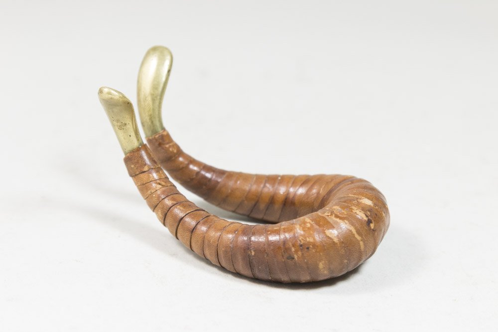 Brass & Leather Pipe Holder (1 of 2)