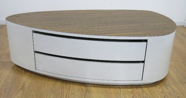 Custom Zebrawood Veneered Coffee Table (1 of 2)