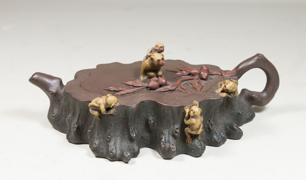 Chinese Teapot with Monkeys (1 of 4)