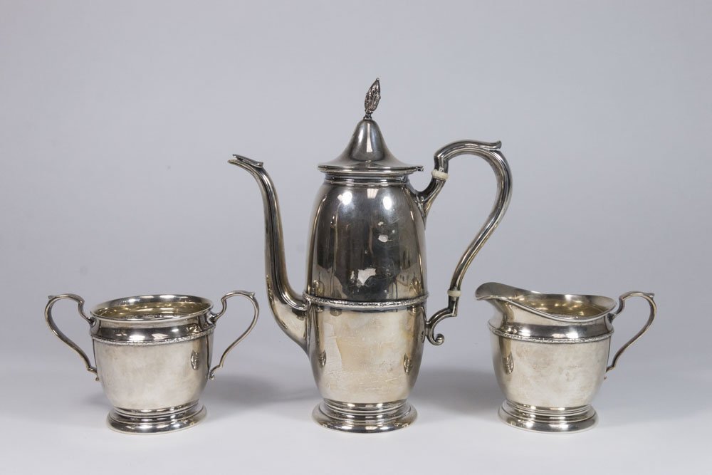 3 Piece Sterling Silver Tea Set (1 of 4)