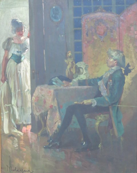 M. Bolegard, French Interior Scene with Couple (1 of 3)