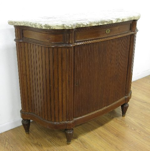 French Antique Marble Top Cabinet (1 of 3)