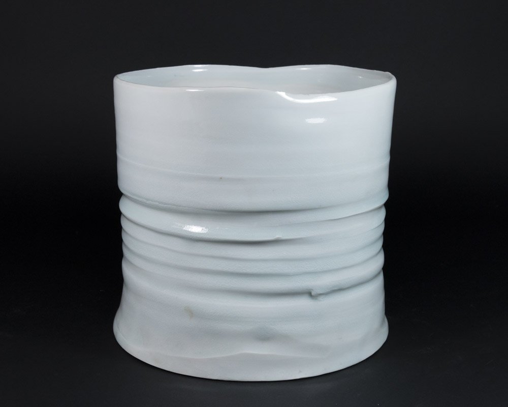 James Makins Large Porcelain Covered Jar: Approx. 9" H.