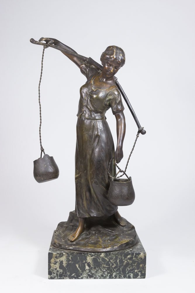 C. Bauer, Bronze Figural Female Water Bearer (1 of 5)