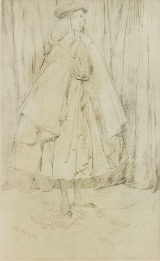James Abbot McNeil Whistler, "Annie": Print. Published in The Art News, 1928. Approx. 13 1/2" by 18 1/2", 24 1/2" by 20" with frame.