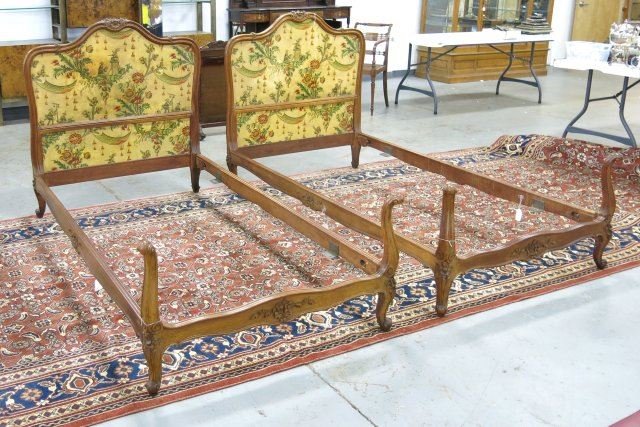 Pair of Louis XV French Country Beds (1 of 3)