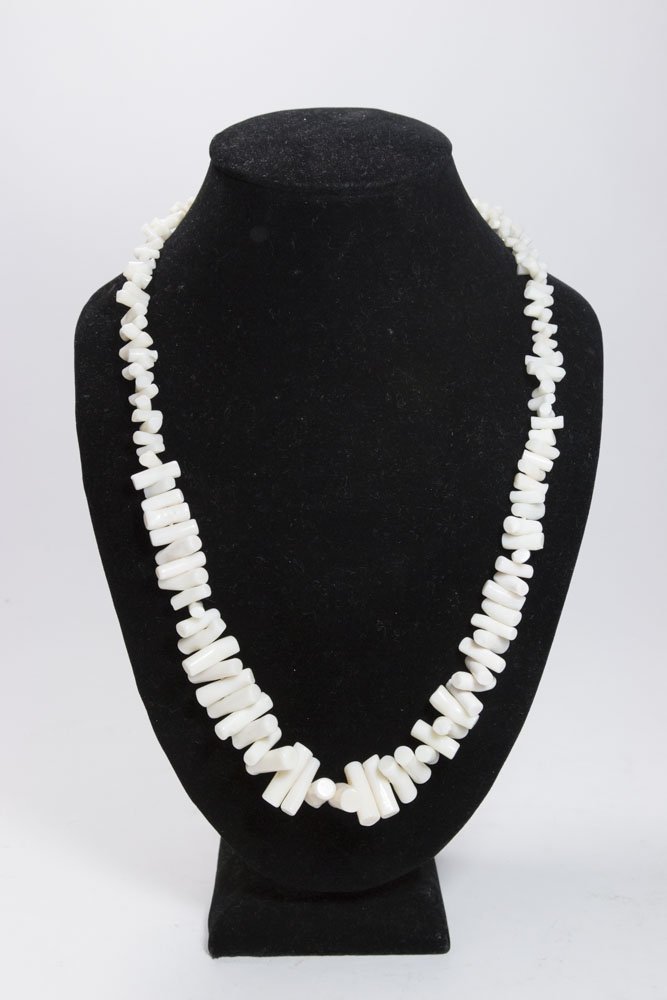 White Coral Necklace with 14K Clasp (1 of 4)