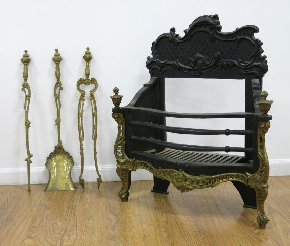 Thomas Elsley Ormolu & Cast Iron Coal Grate (1 of 6)