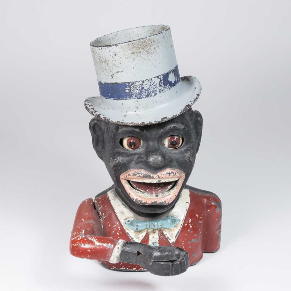 "Jolly N..." High Hat Cast Iron Mechanical Bank (1 of 6)
