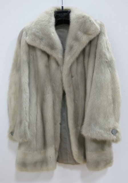 Grey Mink Jacket: Approx. size 8-10.