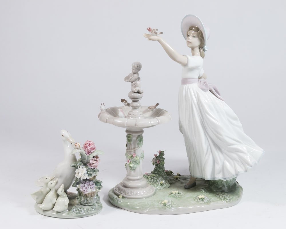 Lladro Spring Joy Girl & "How Do You Do" Duck (1 of 6)