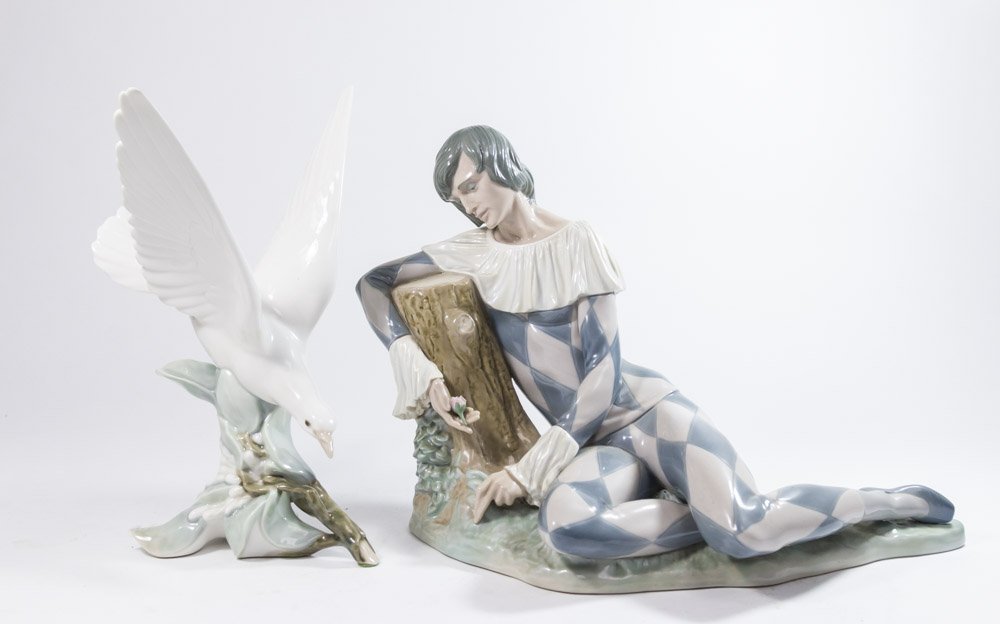 Lladro Harlequin with Rose & Turtle Dove (1 of 5)