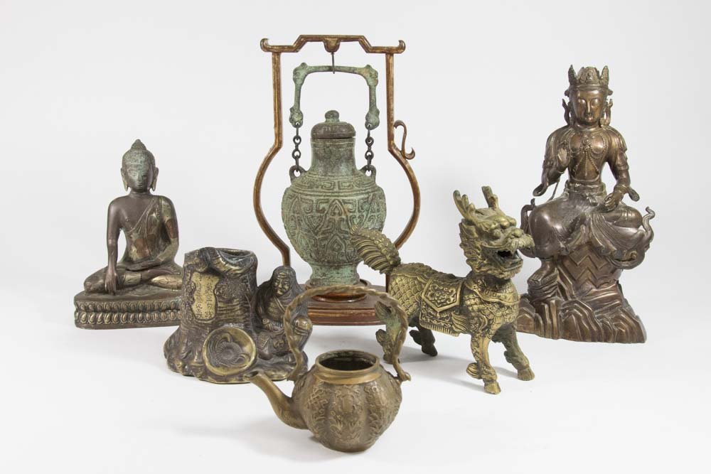 6 Asian Bronze & Brass Pieces (1 of 8)