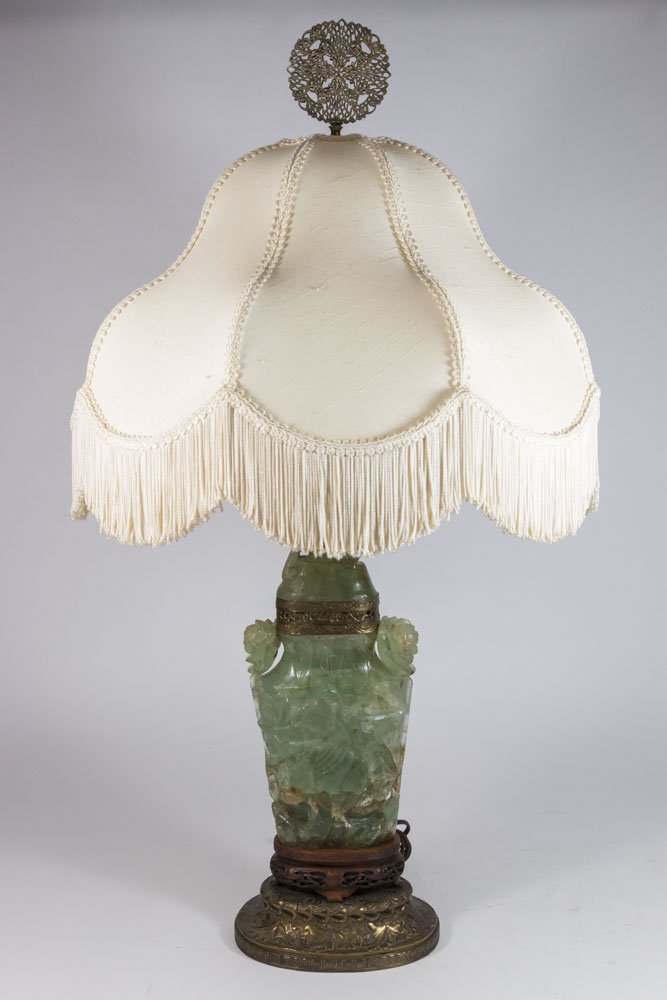 Chinese Green Quartz Lamp (1 of 7)