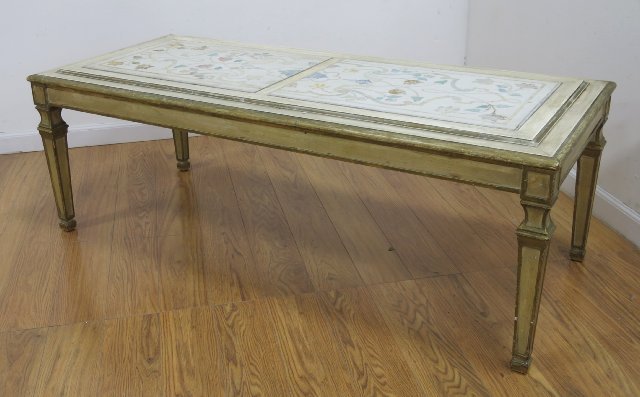 Italian Scagliola Inlaid Marble Top Coffee Table (1 of 4)