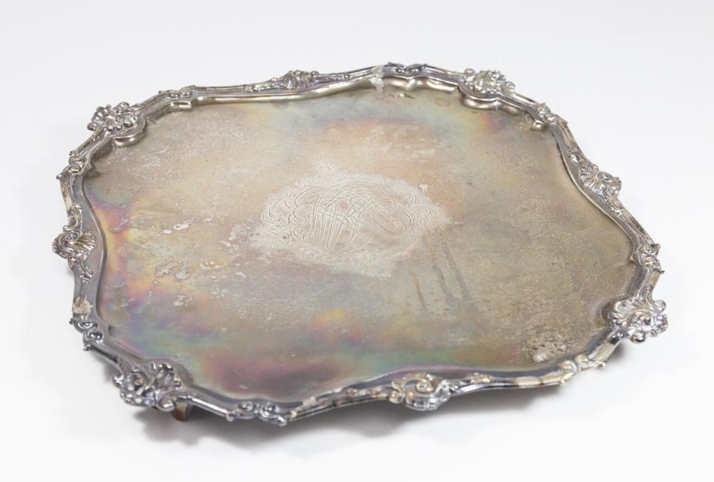 Early 18th Century Silver Footed Tray (1 of 10)
