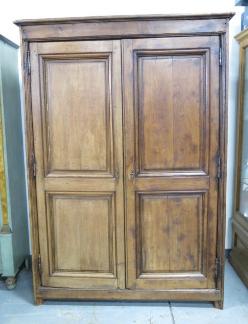 2-Door 19th Century Provincial Oak Armoire (1 of 5)