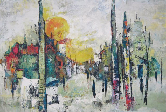 Pat Davis, Abstract Cityscape (1 of 3)