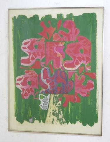 Dennis Wheeler, "What Have They Done For The Rain": Tempera. Dated 1973. Approx. 27 1/2" H x 35" W.
