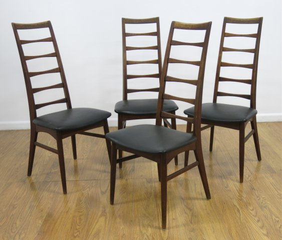 Set of 4 Mid-Century Teak Side Chairs (1 of 4)
