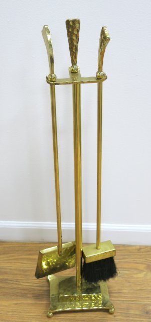 Hammered Brass Fire Tool Set (1 of 1)