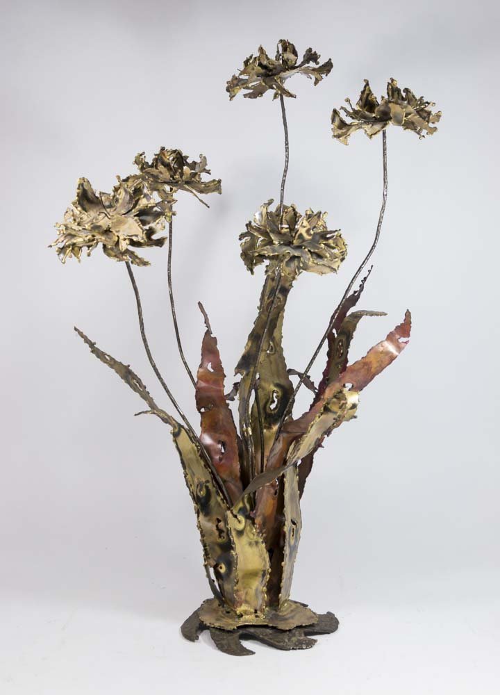 Silas Seandel, Still Life Flower Basket: Signed. Approx. 33 1/2" H.