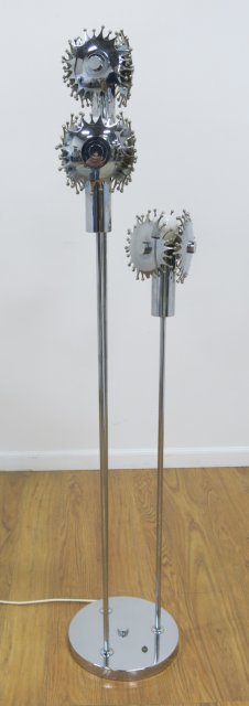 70s Chrome & Plastic Floor Lamp (1 of 3)