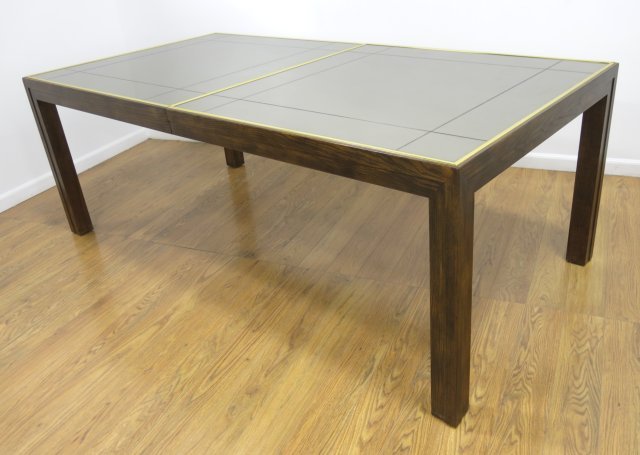 Henredon Oak Mirrored Extension Dining Table (1 of 6)